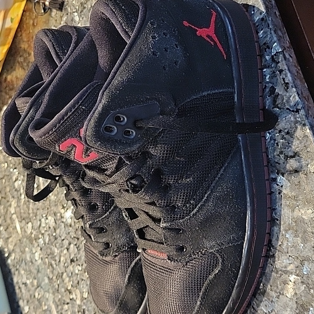 Nike Black and Red Athletic Shoes